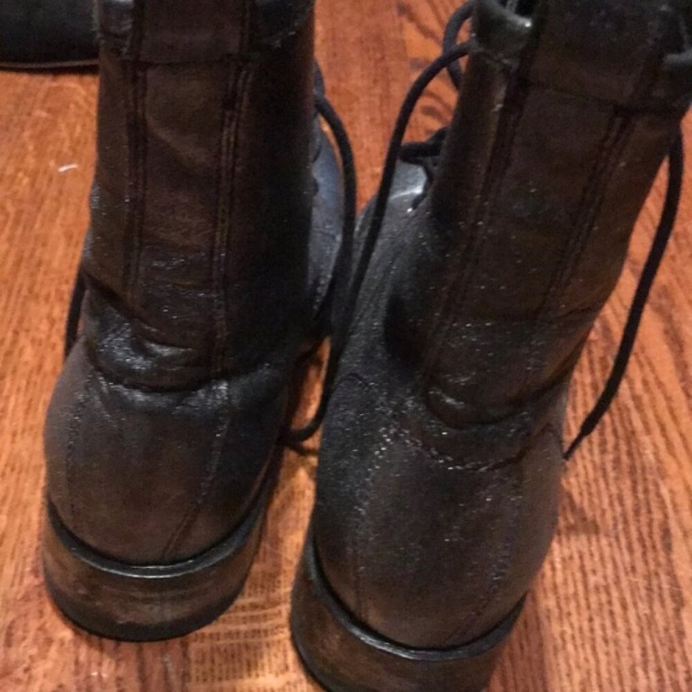 Frye Womens Boots Black Silver Size 10 Excellent Condition - Picture 4 of 4